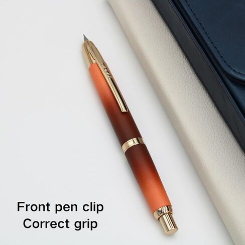 JINHAO 10 Click Fountain Pen for Office Use - Retractable Extra Fine Nib & Ink Converter Set, Caramel Orange(Golden Clip) in Kuwait