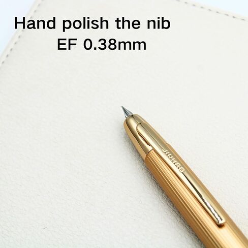 Jinhao 10 Click Fountain Pen لاستخدام المكتب - مجموعة محول NIB والحبر القابلة للسحب ، Caramel Orange (مقطع ذهبي) in Kuwait