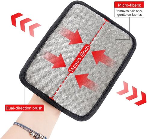 Pet Hair Remover Gloves – Reusable Electrostatic Grooming Glove for Cat & Dog Hair, Furniture, Couch, Carpet, Car Seat (2pcs) in Saudi Arabia