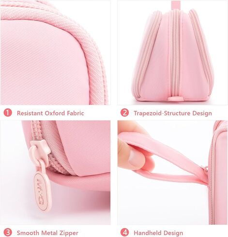 M&G Large Pencil Case, Big Capacity Pencil Pouch with 3-layer Compartment, Portable Handheld Pencil Bag, Cute School Stationery Organizer for Boys Girls Men Women, Ideal for Office School in Saudi Arabia