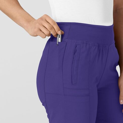 WonderWink W123 Women’s Comfort Waist Cargo Jogger Pant — Grape, X-Large Petite in Saudi Arabia