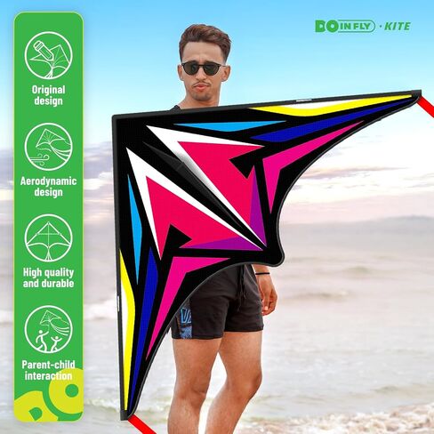 Delta Kites for Kids & Adults, Extremely Easy to Fly, Single Line Beach Kite in Kuwait
