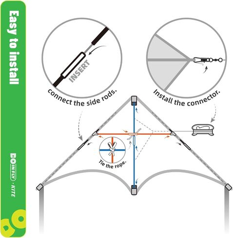 Delta Kites for Kids & Adults, Extremely Easy to Fly, Single Line Beach Kite in Kuwait