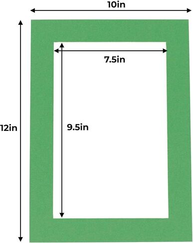 8x10 Mat for 10x12 Frame - Precut Mat Board Acid-Free White 8x10 Photo Matte Made to Fit a 10x12 Picture Frame, Premium Matboard for Family Photos, Show Kits, Art, Picture Framing, Pack of 1 Mat in Saudi Arabia