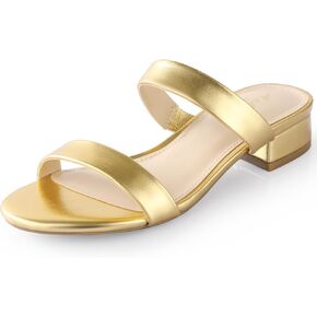 Ankis Women Black White Nude Clear Heels Sandals - 1 Inch Heels for Women Low Chunky Block Heels Comfortable Two Strap Open Toe Flat Sandals Shoe for Dressy Wedding Summer in Saudi Arabia