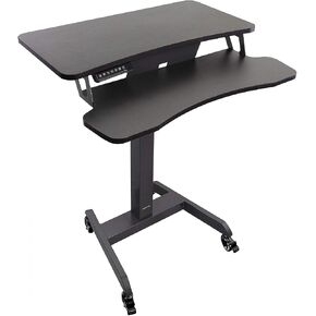 جبل! محطة عمل قابلة للتعديل قابلة للتعديل مع ارتفاع الهاتف المحمول مع عجلات | Rolling Sit Stand Workstation مع وحدة تحكم تعديل الارتفاع القابلة للبرمجة | 31.5 × 14.5 في الطاولة in Kuwait
