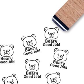 Bear Teacher Rubber Stamp, 3/5 Inch Small Mini Stamp for Scrapbooking Card Making Planner in Kuwait