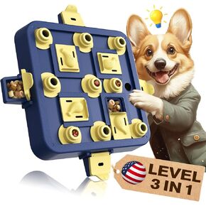 KADTC Interactive Dog Chess Puzzle Toy-3-in-1 تعالج الألغاز ولعب جرو Buppy Puppy الملل للاشتعال لتحفيز الدماغ (الكلاب الصغيرة/المتوسطة/الكبيرة) in Kuwait