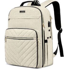 Knitting Bag Backpack, Crochet Bag Tote, Large Storage Tote with USB Charging Port, Yarn Holder Case for Carrying Projects, Needles, Supplies, Beige in Kuwait