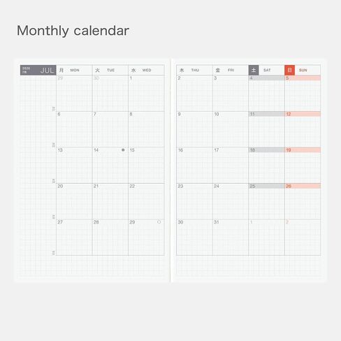 Hobonichi Techo 2026 Original Book - A6 ، English ، Daily ، Januar Start ، Monday Start ، Planner in Saudi Arabia