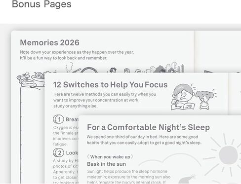 Hobonichi Techo 2026 Original Book - A6 ، English ، Daily ، Januar Start ، Monday Start ، Planner in Saudi Arabia