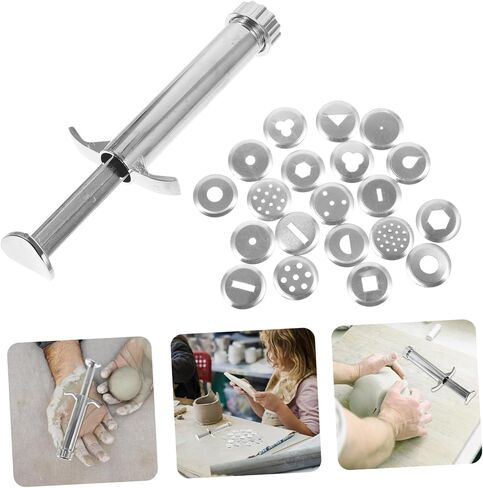 HOMSFOU 1SET POLYMER POLYMER CLAY TOOL SET SQUEEZER مع قوالب للفخار لحرف DIY النحت للفنانين المبتدئين in Saudi Arabia