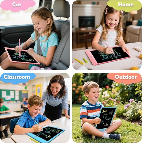 10 Inch LCD Writing Tablet Toy for 3 4 5 6 7 8 Year Olds - Erasable Electronic Drawing Pad and Doodle Board as Montessori Educational - Kids Christmas and Birthday Gifts for Girls and Boys Toy(Pink) in Saudi Arabia