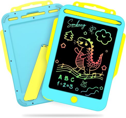 Songkang LCD للكتابة اللوحي للأطفال 8.5 بوصة ، وسادة رسم ملونة مع موقف عرض للخلف ، لعبة التعلم القابلة لإعادة الاستخدام ، هدية عيد ميلاد ، هدية عطلة لـ 3 4 5 6 7 8 9 in Saudi Arabia