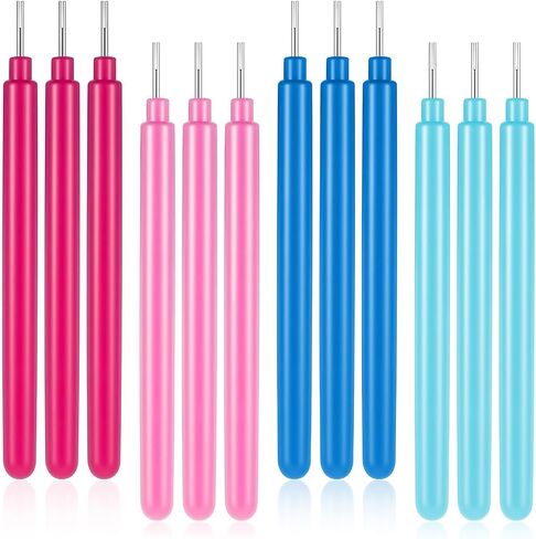 Paper Quilling Tools Quilling Slotted Tool Rolling Curling Needle Pen DIY Card Making Paper Pen Art Craft Handmade Supplies, 4 Colors, 12 Pcs in Saudi Arabia