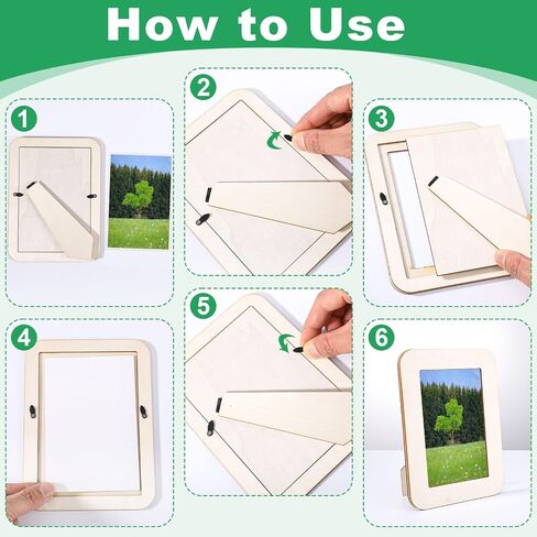 16 Pack Wooden Picture Frames for Crafts, 4" x 6" Photos Wooden Frames for Crafts,Unfinished Picture Frame Craft for Birthday Party Wedding Gifts in Saudi Arabia