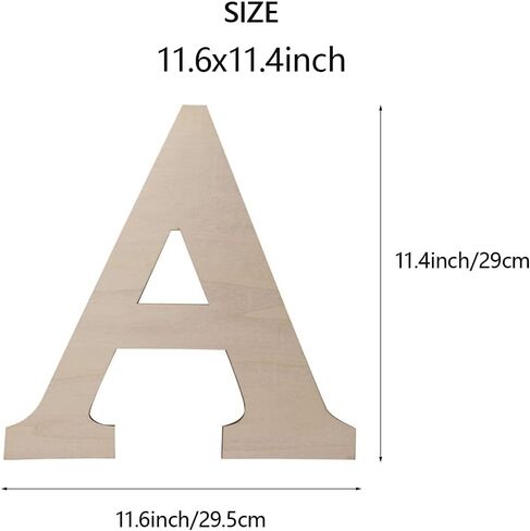Wooden Greek Letters, Unfinished 11 Inch Alphabet for DIY Crafts, Wood Letters Wooden Alphabets Letter Craft Pieces for DIY Display Decor (Φ) 12 Inch in Kuwait