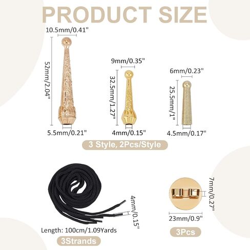 Wadorn Bolo Tie Finding Kit ، Sliver Bolo Tie Tip Buckle Puckle Building مع End Cord 3pcs Round Slides Pack 3 Strands Nylon Cord in Saudi Arabia