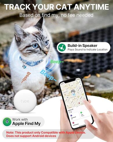طوق Cat Tracker 8-12 "طوق Cat Airtag المقاوم للماء مع علامة الباحث ، متوافق مع Apple Find My ، الانفصالي مع نمط عاكس و Bell (Starry Meow) in Kuwait