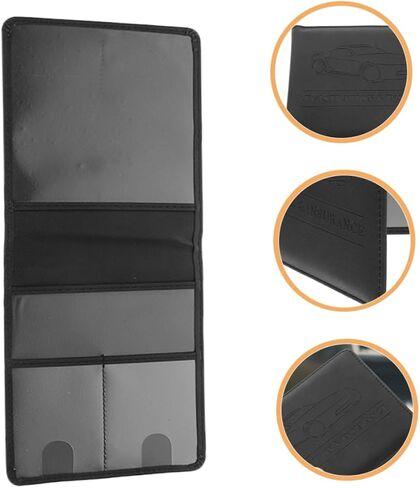 2pcs حامل تسجيل السيارات PU منظم الوثيقة للتأمين على السيارات وبطاقات الهوية تصميم مضغوط لسهولة التخزين وحمل الاستخدام الأنيق للهينات للمنزل والأعمال in Saudi Arabia