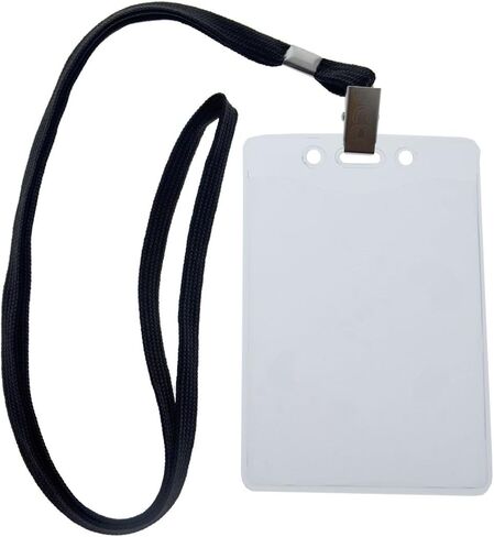 10 Pack - Premium 3x4 Name Badge Bertical with Lanyard - Scled Plastic Event Badge Sleeve with Lanyards for Events - اسم علامة اسم كبير 3 × 4 بواسطة معرف متخصص (ألوان متنوعة) in Saudi Arabia