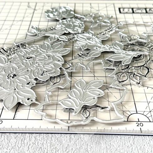 Clear Stamps and Metal Cutting Dies for DIY Scrapbooking Photo Album Decorative, Stamps and Dies Set, Silicone Seal, Crafts for DIY Card Making (SU262) in Saudi Arabia