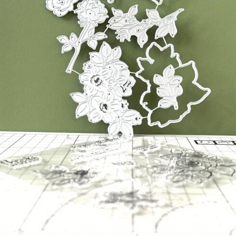 Clear Stamps and Metal Cutting Dies for DIY Scrapbooking Photo Album Decorative, Stamps and Dies Set, Silicone Seal, Crafts for DIY Card Making (SU262) in Saudi Arabia