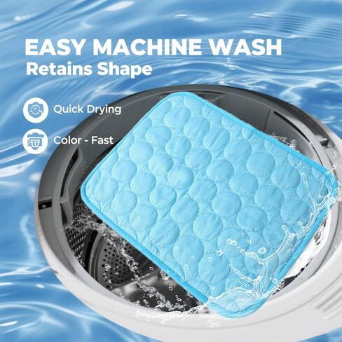 Upgraded Dog Cooling Mat, Pet Cooling Mats, Washable & Portable Pet Soft Pad, Foldable & Non-Slip Dog mats, Indoor Outdoor Uses in Kennel, Bed, Sofa or Car(Blue, M: 62×50 cm | 24×20 inch) in Kuwait