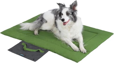Outdoor Foldable Dog Mat Durable Teflon-Coated Oxford Material Waterproof Thin Dog pad Travel-Friendly Machine Washable Design for Camping/Car (Yellow, Small (27.6 * 19.7 * 1.57 in)) in Saudi Arabia