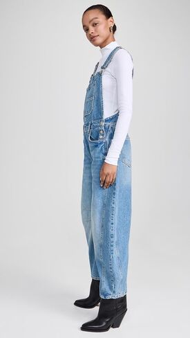 Free People Women's Lucky You Overall, Ultra Light Beam in Saudi Arabia