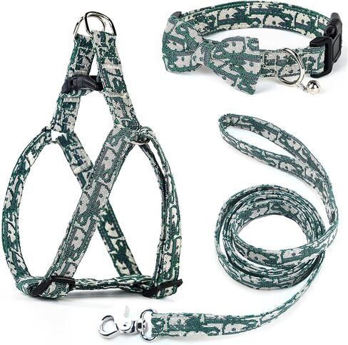 طوق الكلاب وتسخير مع مجموعة المقود ، جرو التنفس للكلاب الصغيرة ، لا سحب تسخير الحيوانات الأليفة سهلة ، أسود ، s in Kuwait