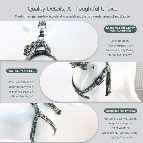 طوق الكلاب وتسخير مع مجموعة المقود ، جرو التنفس للكلاب الصغيرة ، لا سحب تسخير الحيوانات الأليفة سهلة ، أسود ، s in Kuwait