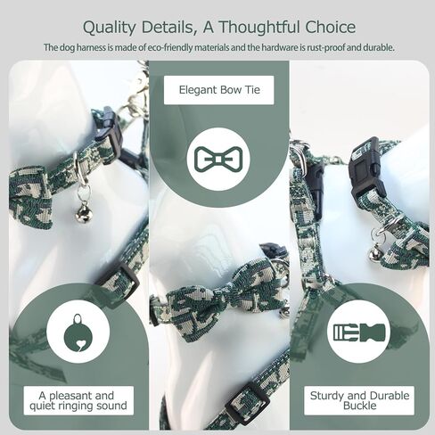 طوق الكلاب وتسخير مع مجموعة المقود ، جرو التنفس للكلاب الصغيرة ، لا سحب تسخير الحيوانات الأليفة سهلة ، أسود ، s in Kuwait