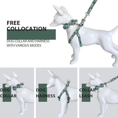 طوق الكلاب وتسخير مع مجموعة المقود ، جرو التنفس للكلاب الصغيرة ، لا سحب تسخير الحيوانات الأليفة سهلة ، أسود ، s in Kuwait