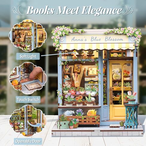 Japanese Dual-Scene 3D Puzzle Book Nook Kit - 3D Dollhouse with Hidden Staircase, Dual-Scene Design, DIY Craft, Tabletop Decor & Gifts for Adults（Beika-cho Convenience Store） in Saudi Arabia