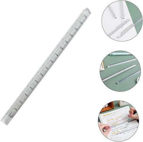 Gadpiparty 2sets 6pcs حاكم المثلث الشفاف أدوات القياس للرسم الدقيق لمقاييس استخدام المكتب المدرسي والمنزل للقياسات الدقيقة 6pcs*2 in Saudi Arabia