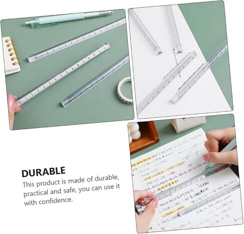 Gadpiparty 2sets 6pcs حاكم المثلث الشفاف أدوات القياس للرسم الدقيق لمقاييس استخدام المكتب المدرسي والمنزل للقياسات الدقيقة 6pcs*2 in Saudi Arabia