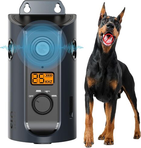 Dog Bark Drain Detices Bark Box ، 2025 تم ترقية جهاز مضاد للموجات فوق الصوتية 3x للكلاب مع 3 أوضاع وشاشة LCD ، مكافحة ماء الكلب التحكم in Kuwait