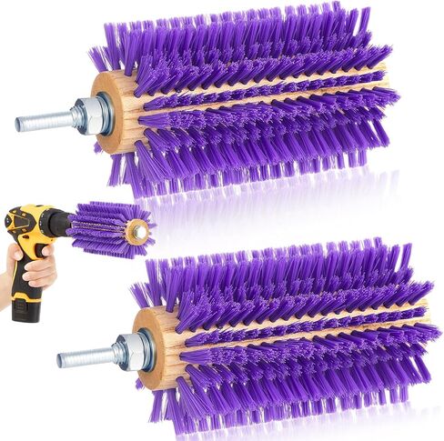 Willinglong 2 Pcs 4 Inches Livestock Mini Drill Scratch Brush Purple Brush Grooming Kit Suitable for Cattle, Cows, Horses, Sheep and Pigs in Saudi Arabia