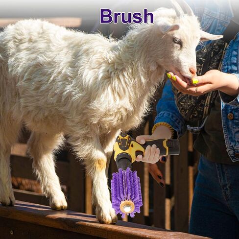 Willinglong 2 Pcs 4 Inches Livestock Mini Drill Scratch Brush Purple Brush Grooming Kit Suitable for Cattle, Cows, Horses, Sheep and Pigs in Saudi Arabia