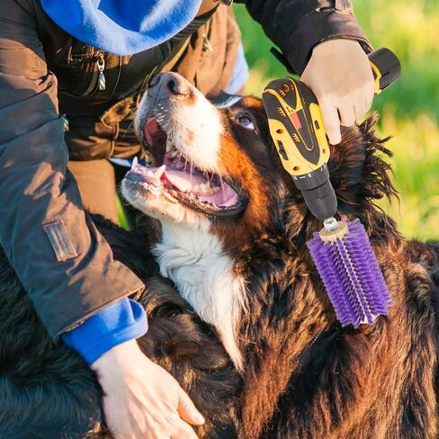 Willinglong 2 Pcs 4 Inches Livestock Mini Drill Scratch Brush Purple Brush Grooming Kit Suitable for Cattle, Cows, Horses, Sheep and Pigs in Saudi Arabia