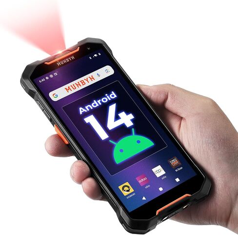 MUNBYN AceScan AS01 Android 14 Barcode Scanner(Future Android 18 Upgradable), 2025 New, 6" Screen, 16-Hour Workday Mobile Computer PDA, SE4710 Zebra Scanner, 1D/2D/QR, Fast Charge & 2m Drop Protection in Saudi Arabia