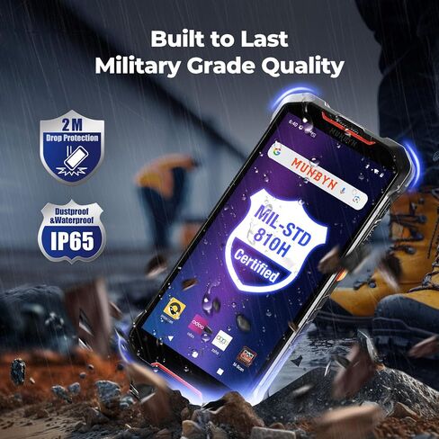 MUNBYN AceScan AS01 Android 14 Barcode Scanner(Future Android 18 Upgradable), 2025 New, 6" Screen, 16-Hour Workday Mobile Computer PDA, SE4710 Zebra Scanner, 1D/2D/QR, Fast Charge & 2m Drop Protection in Saudi Arabia