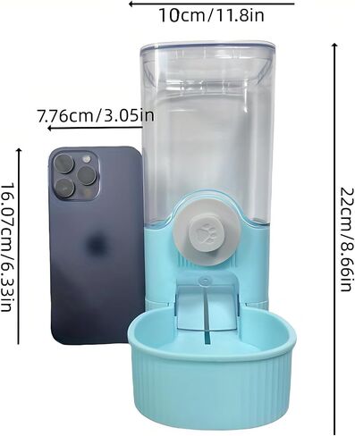 GPY Automatic Automatic Gravity Feeder Peter ومجموعة موزع المياه ， تغذية أرنب أوتوماتيكية وموزع ماء للكلاب للكلاب حيوانات الحيوانات الأليفة سعة كبيرة (تغذية المياه الزرقاء ومغذي الغذاء) (رمادي) in Kuwait