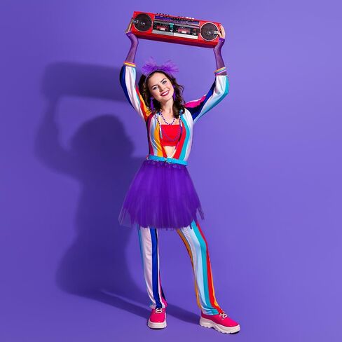 80s Costumes for Women, 80s Accessories Set with Fishnet Gloves Leg Warmers, Tutu Skirts for 1980s Theme Party Outfits in Kuwait