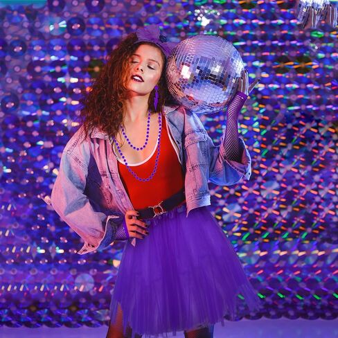 80s Costumes for Women, 80s Accessories Set with Fishnet Gloves Leg Warmers, Tutu Skirts for 1980s Theme Party Outfits in Kuwait