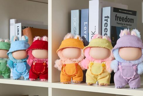 17cm 6.7" Doll Clothes Set (No Doll) Hat and Dress Designer for Boys Girls Labubu Red Orange Yellow Green Blue Purple (Green) in Saudi Arabia