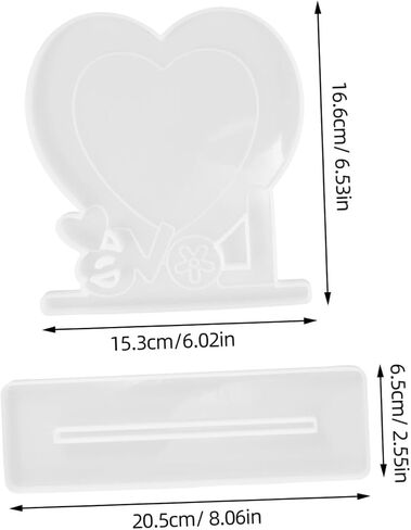 homoyoyo 1set شكل قلب شكل سيليكون صورة إطار صياغة لصياغة مجموعة إطار الصورة الإبداعية لزخارف المنزل قوالب السيليكون لعرض صور فريدة من نوعها in Saudi Arabia