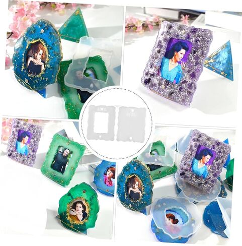 uonlytech 1pc صورة إيبوكسي إطار الصورة صورة سيليكون مرنة لصياغة بريق الديكور المخصص والزهور والتصميم القابل لإعادة الاستخدام in Saudi Arabia
