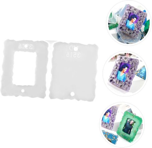 uonlytech 1pc صورة إيبوكسي إطار الصورة صورة سيليكون مرنة لصياغة بريق الديكور المخصص والزهور والتصميم القابل لإعادة الاستخدام in Saudi Arabia